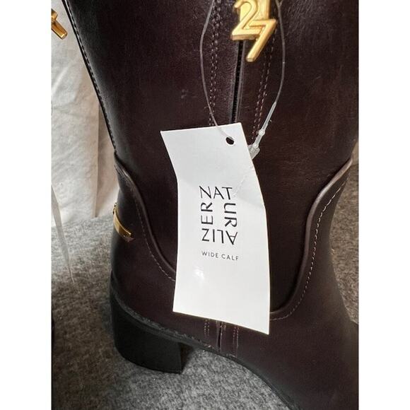 Naturalizer 27 EDIT Edda Dark Brown Leather Wide Calf Knee High Boot. Sz: 7M WC - Picture 7 of 11